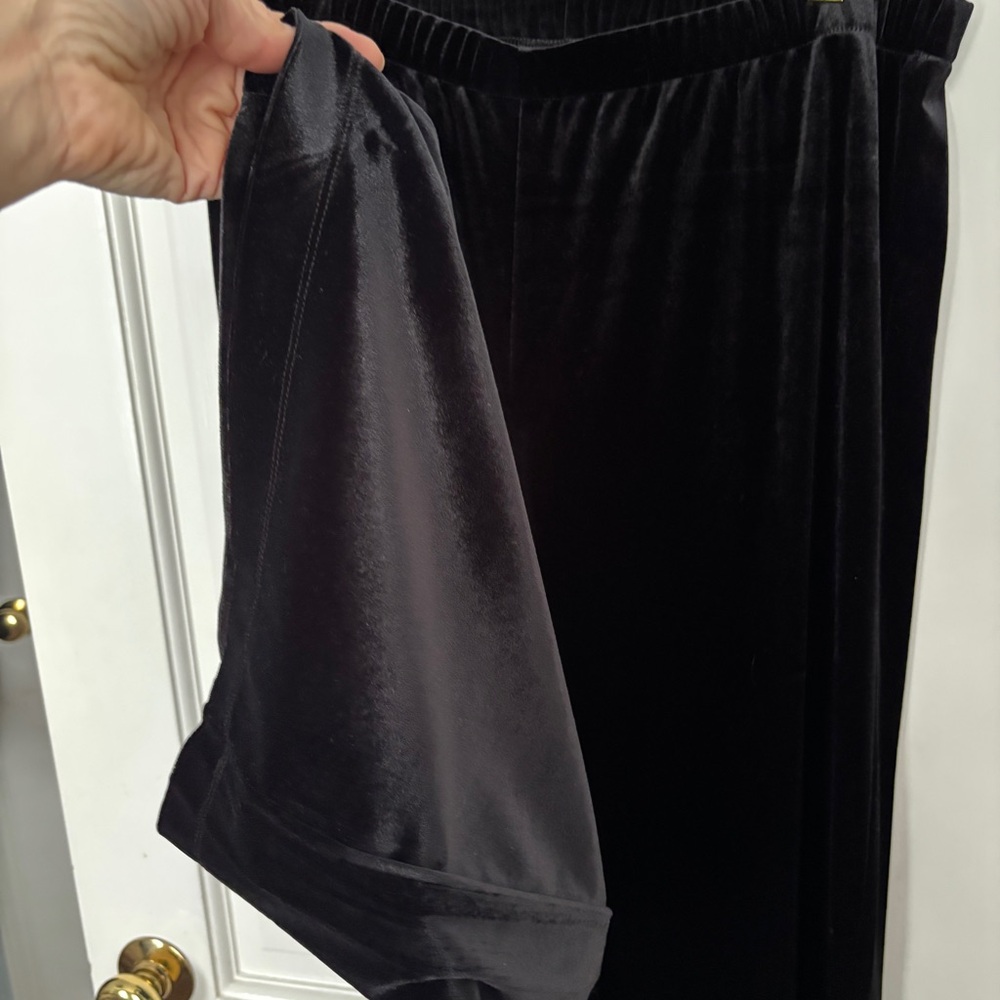 Chico's Wide Leg Velvet Pants - Picture 3 of 8